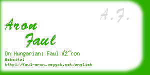 aron faul business card